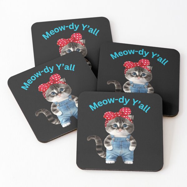 Item preview, Cute Rustic Kitten Meowdy Y'all designed and sold by AlienOccupation.