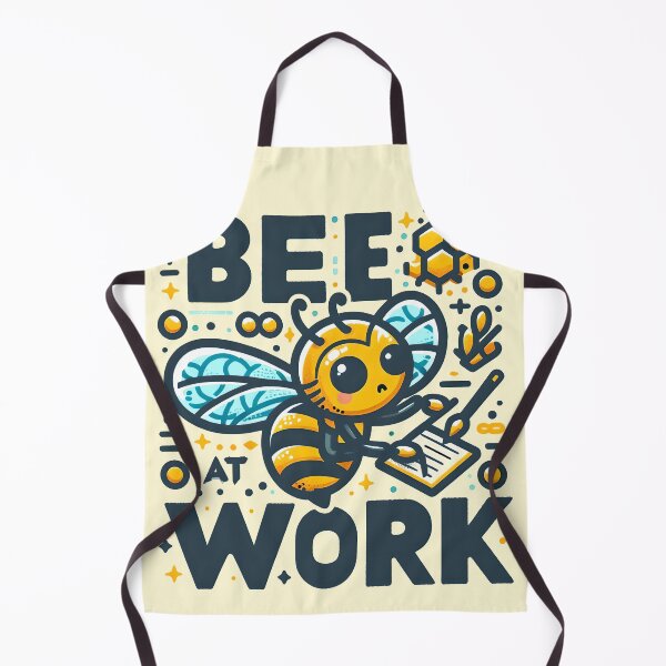 Item preview, Bee at Work, typography,PUN designed and sold by maxmaj.