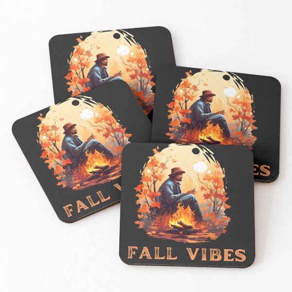 Item preview, Man Sitting Beside A Campfire Fall Vibes designed and sold by AlienOccupation.