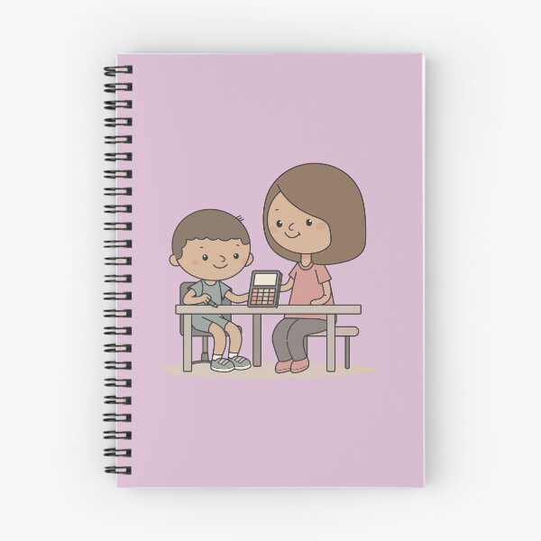 Item preview, Mother helping her son with math using a calculator designed and sold by FWLKIT.