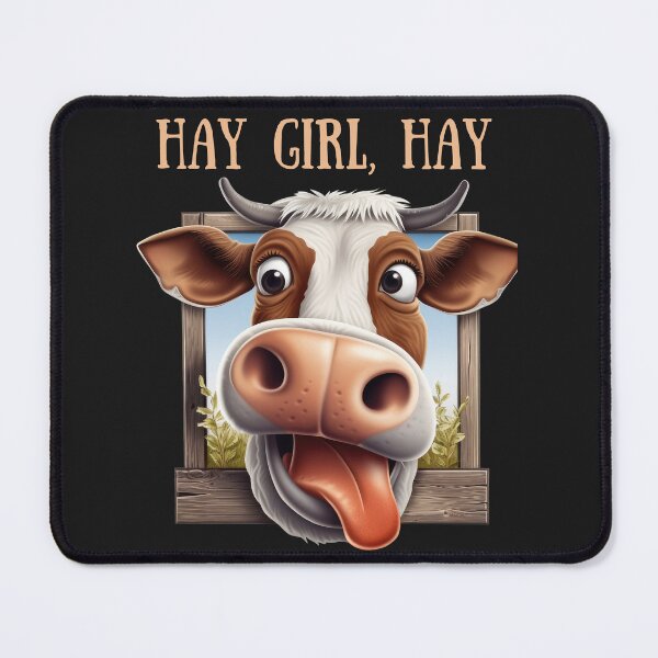 Item preview, Hay, Girl, Hay Funny Cow Looking Out Window designed and sold by AlienOccupation.