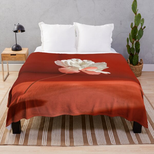 Item preview, Single white flower in a red room minimalist print designed and sold by dcrc.