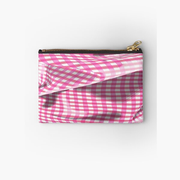 Item preview, Creased pink check pattern designed and sold by m-yoga-store.