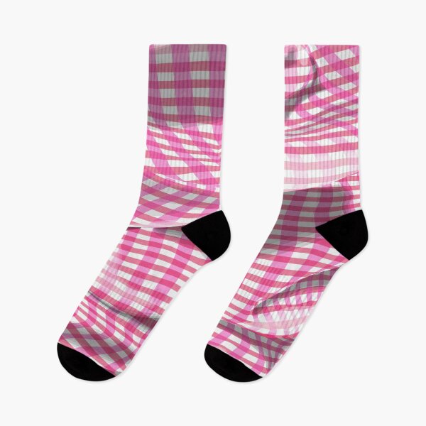 Item preview, Creased pink check pattern designed and sold by m-yoga-store.