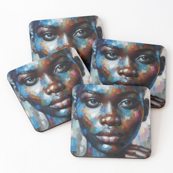 Item preview, Black African woman painted in oil designed and sold by WeLovePopArt.