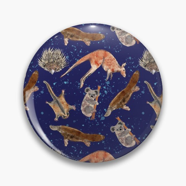 Item preview, Aussie Animals on navy designed and sold by elee.