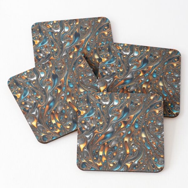 Item preview, Abstract Colorful Liquid Metal Pattern designed and sold by calibrit.