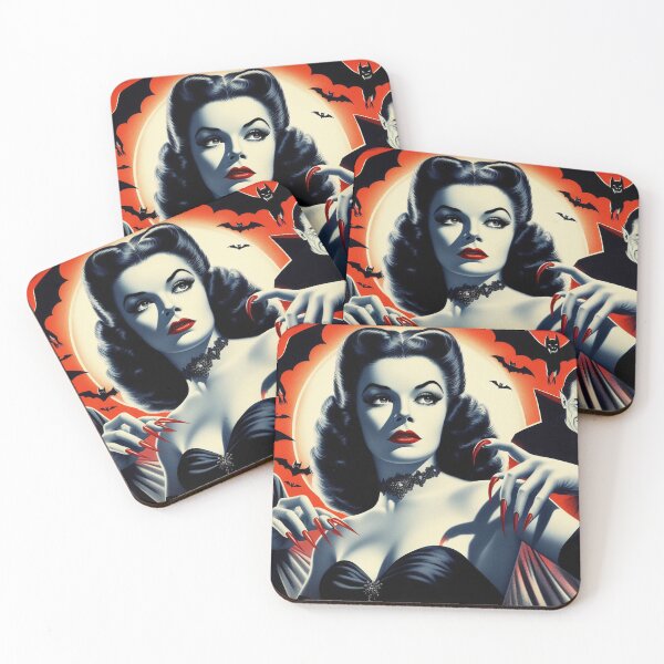 Aperçu de l'œuvre Femme vampire vintage créée et vendue par PulpVintage.