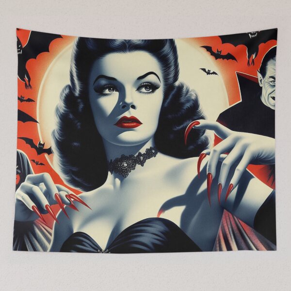 Item preview, Vintage Vampire Woman designed and sold by PulpVintage.
