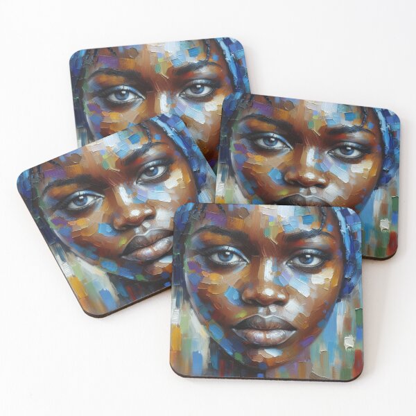 Item preview, Black African woman painted in oil designed and sold by WeLovePopArt.