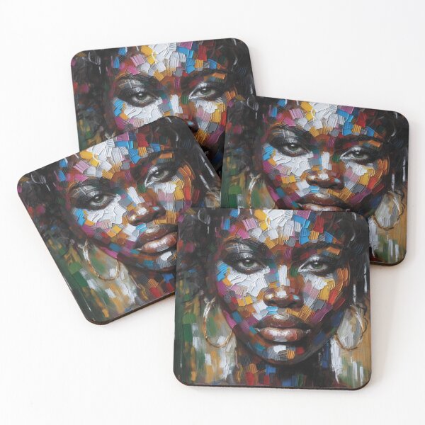 Item preview, Black African woman painted in oil designed and sold by WeLovePopArt.