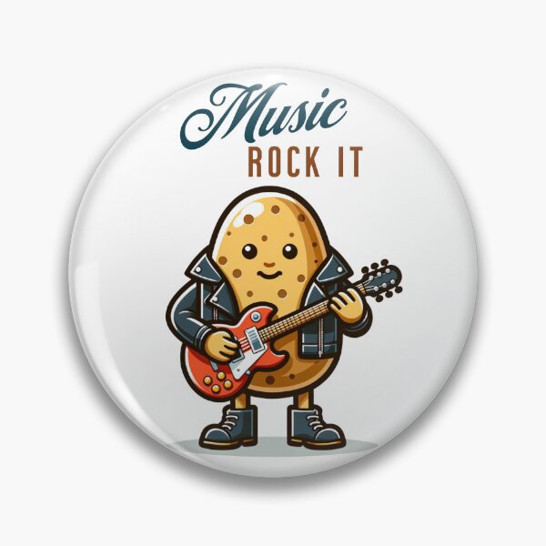Item preview, potato mascot rock star playing electric guitar designed and sold by rizaldz.