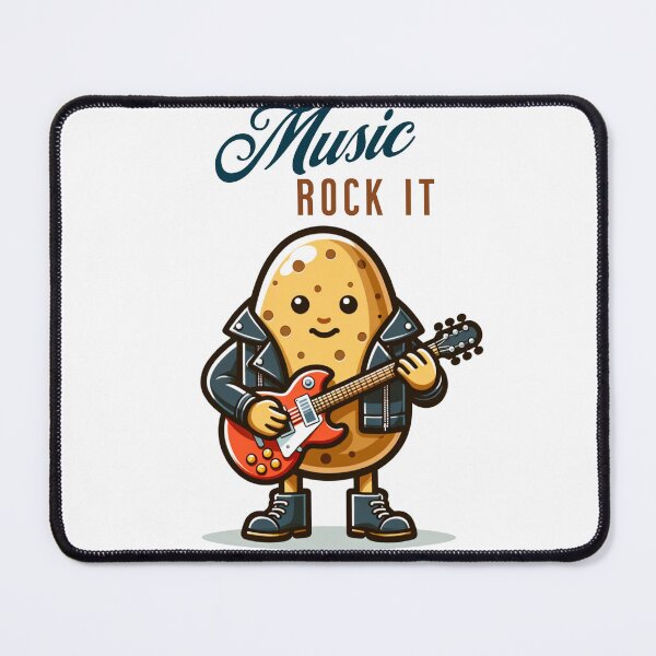 Item preview, potato mascot rock star playing electric guitar designed and sold by rizaldz.