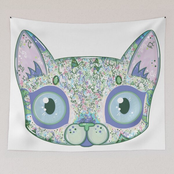 Item preview, Chromatic Cat III (Green, Blue, Pink) designed and sold by vanillakirsty.
