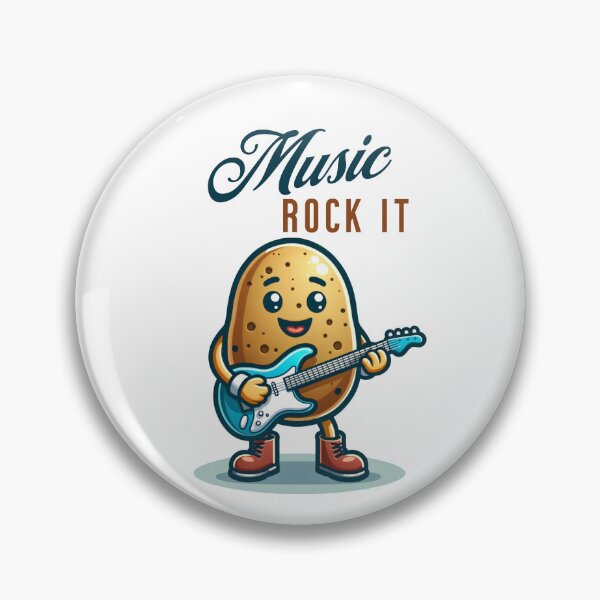 Item preview, potato mascot rock star playing electric guitar designed and sold by rizaldz.