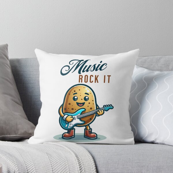 Item preview, potato mascot rock star playing electric guitar designed and sold by rizaldz.
