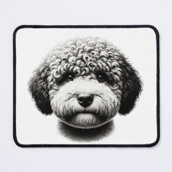 Item preview, Black And White Lagotto Romagnolo Dog Face designed and sold by TheAnimalZ00.