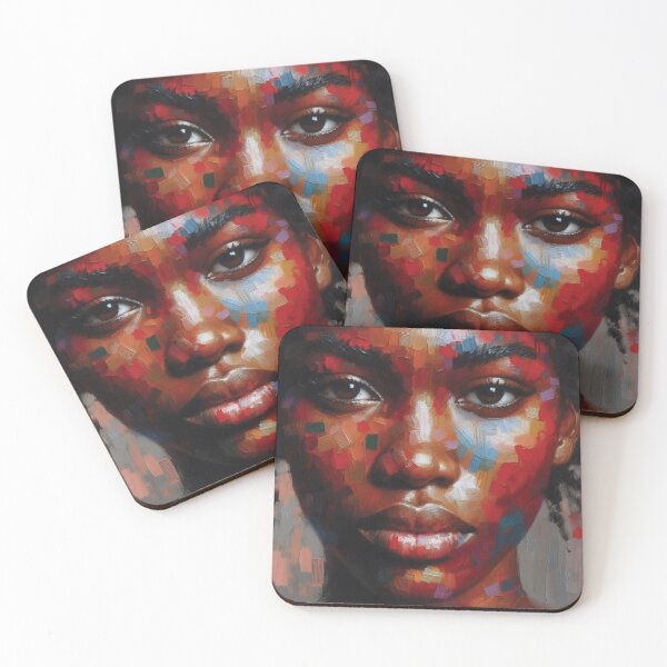 Item preview, Black African woman painted in oil designed and sold by WeLovePopArt.