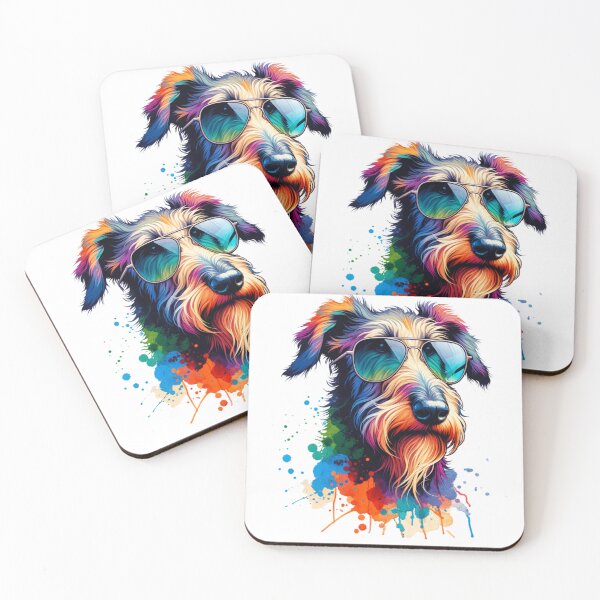 Item preview, Watercolor Scottish Deerhound Wearing Sunglasses designed and sold by TheAnimalZ00.