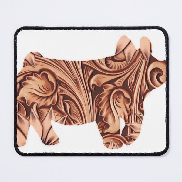 Item preview, Brown tooled leather show pig designed and sold by mayceet.