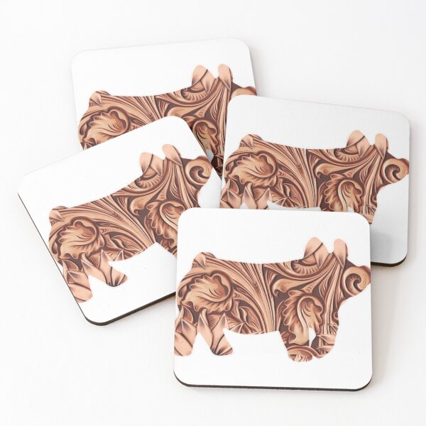 Item preview, Brown tooled leather show pig designed and sold by mayceet.