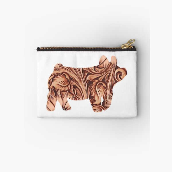 Item preview, Brown tooled leather show pig designed and sold by mayceet.