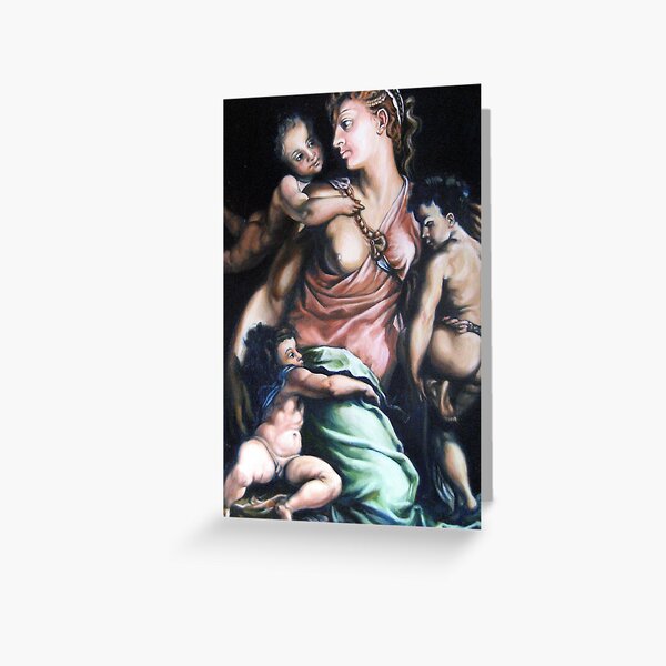 after renaissance master Salviati - Charity Greeting Card