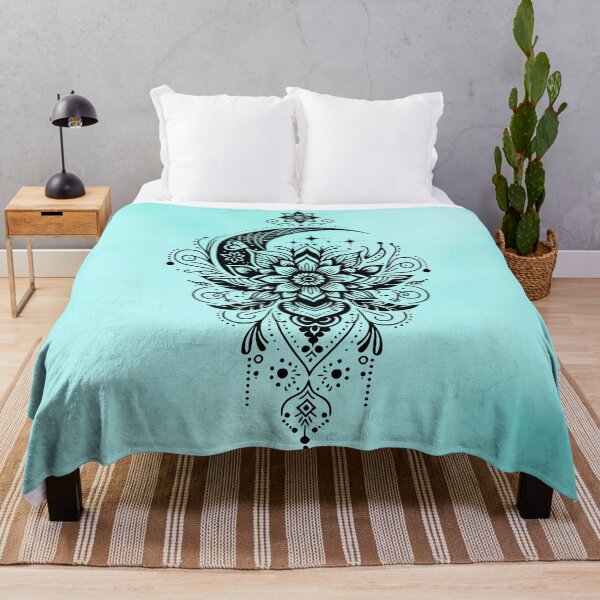 Item preview, Vector Henna Art Crescent Moon Floral Design designed and sold by AnalajiaDesigns.