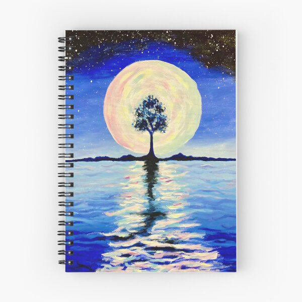 Item preview, Nighttime moon landscape  designed and sold by Aroeldesigns.