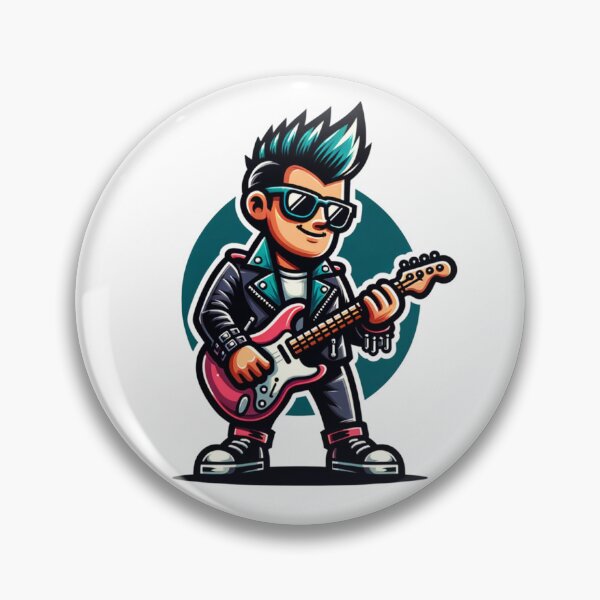 Item preview, punk rock star playing electric guitar designed and sold by rizaldz.
