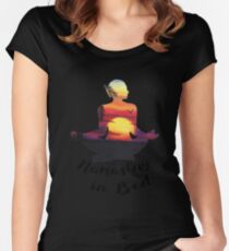 Namastay in Bed | yoga shirt | yoga gifts | yoga teacher shirt | yoga women | yoga instructor | yoga mom | yoga women | yoga kids | yoga addict Women's Fitted Scoop T-Shirt