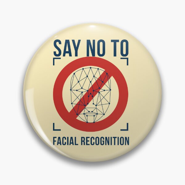 Item preview, no to facial recognition designed and sold by Doooriginals.