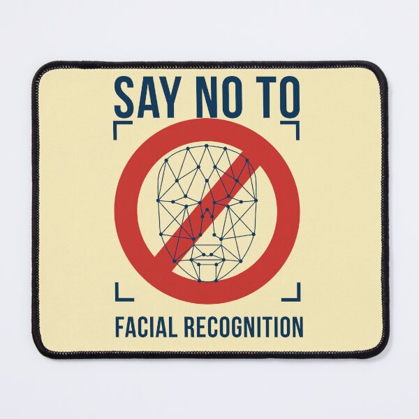 Item preview, no to facial recognition designed and sold by Doooriginals.
