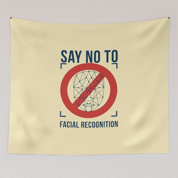 Item preview, no to facial recognition designed and sold by Doooriginals.