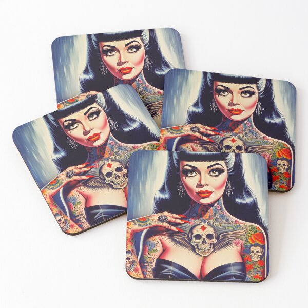 Item preview, Goth Tattoo Girl designed and sold by PulpVintage.