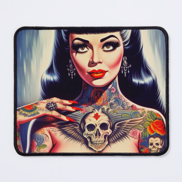 Item preview, Goth Tattoo Girl designed and sold by PulpVintage.