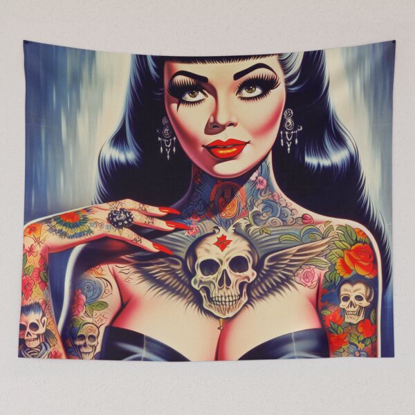 Item preview, Goth Tattoo Girl designed and sold by PulpVintage.