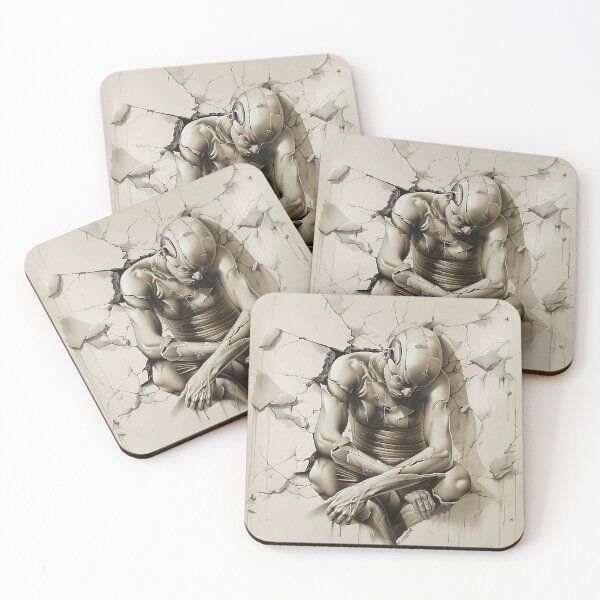 Item preview, Humanity And Technology Abstract Art designed and sold by Obsidian Ink by Wilshire.