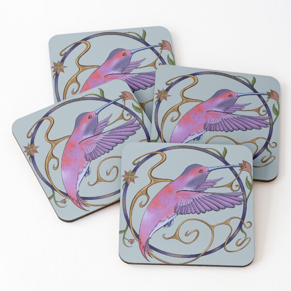 Item preview, Art Nouveau Hummingbird Transparent designed and sold by GStouderArt.