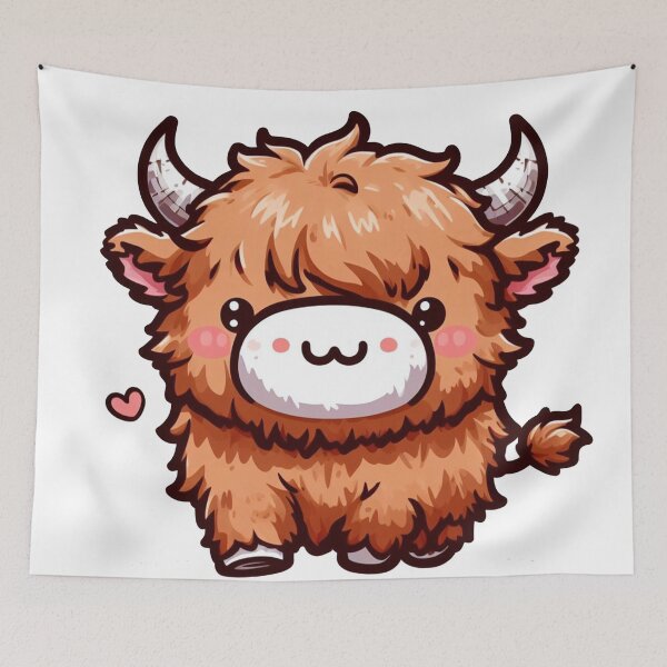 Item preview, Cow Sticker Scottish designed and sold by SaraDatCool.
