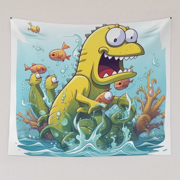 Item preview, Cartoon Sea Monster 8 designed and sold by AstroRisq.