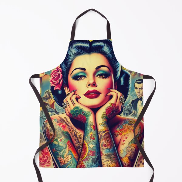 Item preview, Retro Pretty Tattoo Pin-up designed and sold by PulpVintage.
