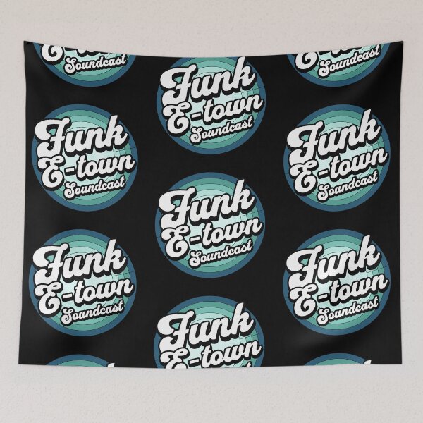Item preview, FUNK E-TOWN SOUNDCAST  - Staged Gradient Logo  (Teal Blue)  designed and sold by Discothreadz.