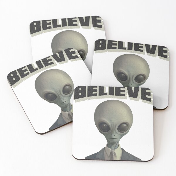 Item preview, Believe Retro Grey Alien designed and sold by SplendidThings.