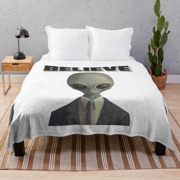 Item preview, Believe Retro Grey Alien designed and sold by SplendidThings.