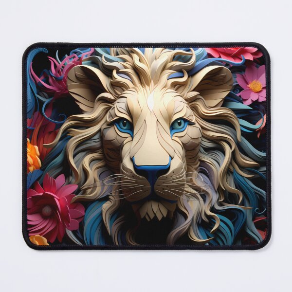 Item preview, Beautiful Floral Themed Lion Art Design designed and sold by mondmakes.