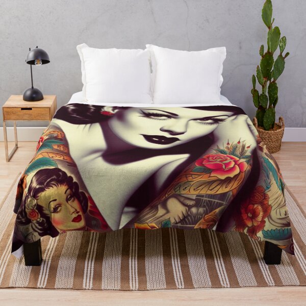 Item preview, Retro Beauty Tattoo Pin-up designed and sold by PulpVintage.