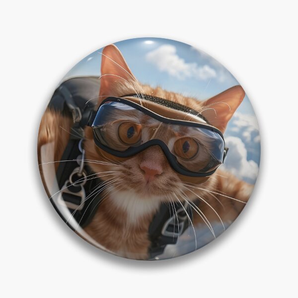 Item preview, Skydiving cat print designed and sold by dcrc.