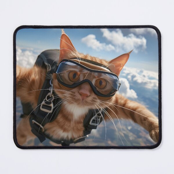 Item preview, Skydiving cat print designed and sold by dcrc.