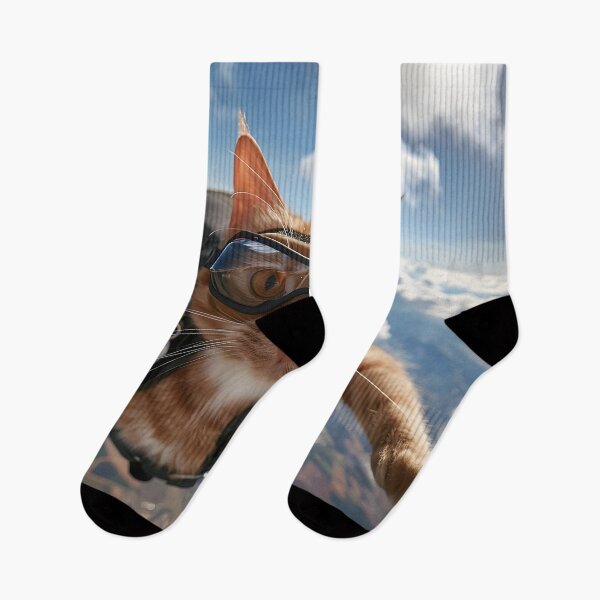 Item preview, Skydiving cat print designed and sold by dcrc.
